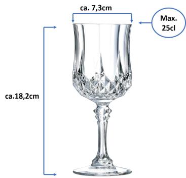 Preview: Longchamp Weingläser 25cl - 6 Stück